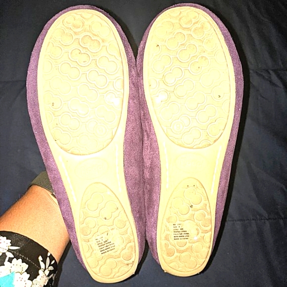 Floopi Women’s Lily Moccasin Faux Suede Slippers Purple Slippers Size 9 - Picture 6 of 9